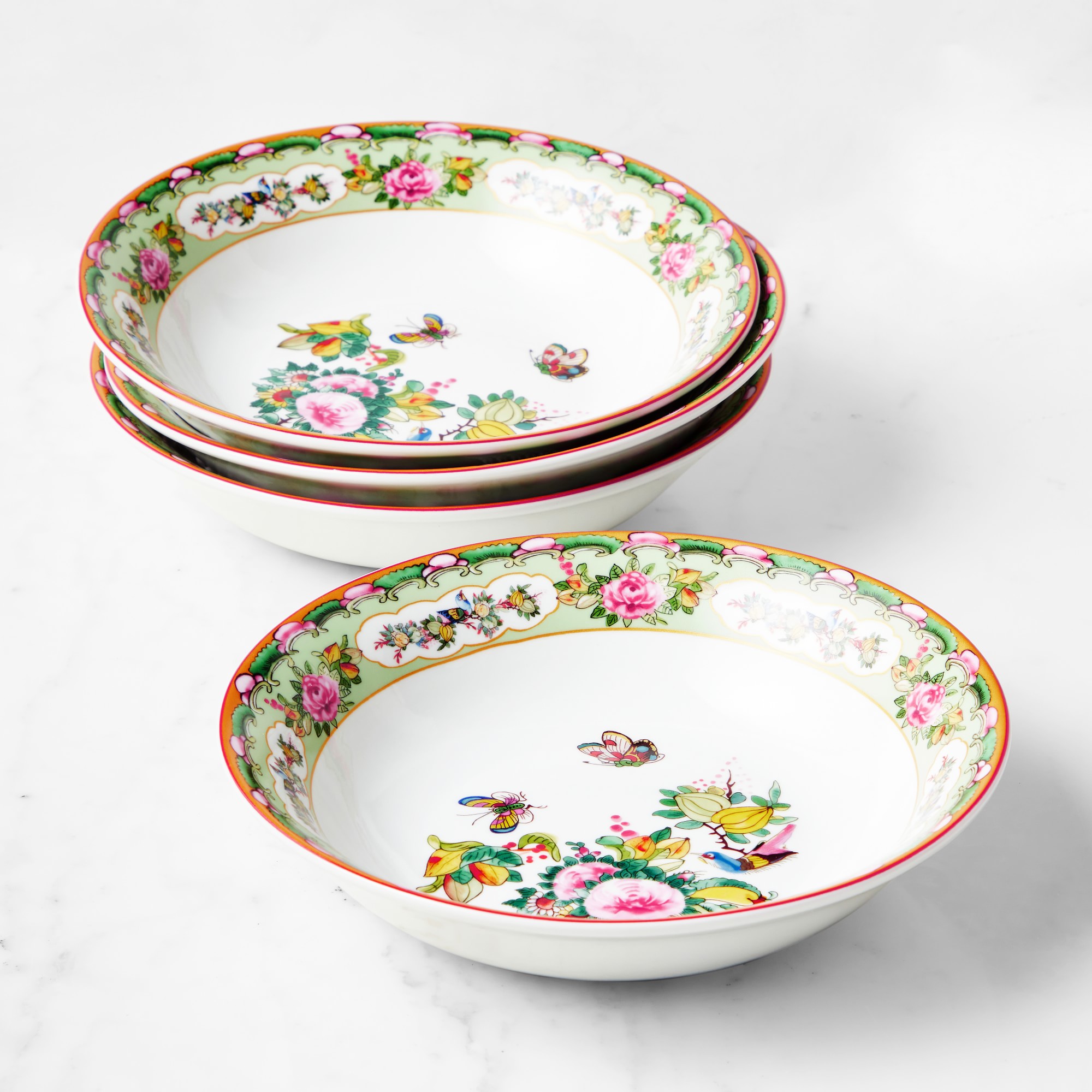 Famille Rose Pasta Bowls