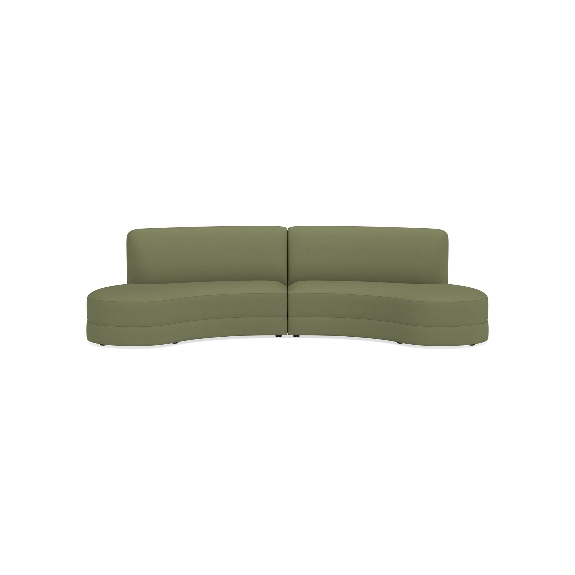 Capri 2-Piece Bumper Armless Sectional (132