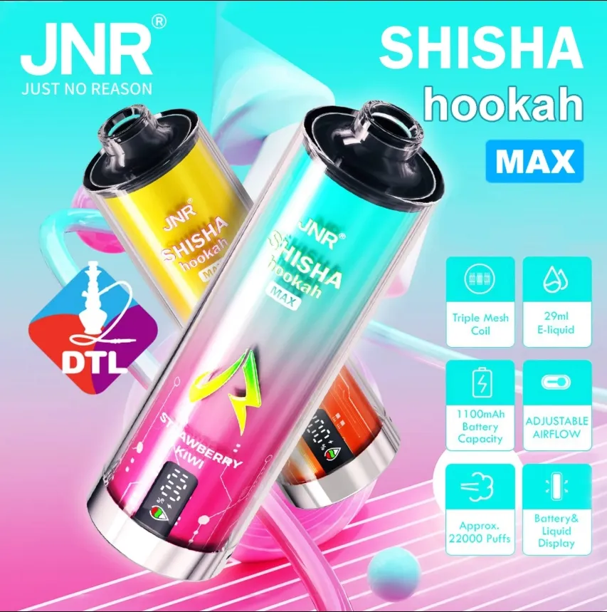 Shisha Hookah Max 22K Puff- Svapo Usa e Getta / Disposable Vape - JNR Vape Italy