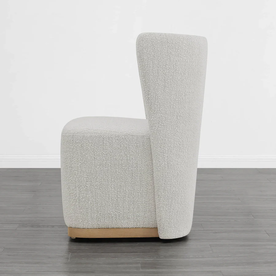 Wingback Rolling Dining Chair With Casters