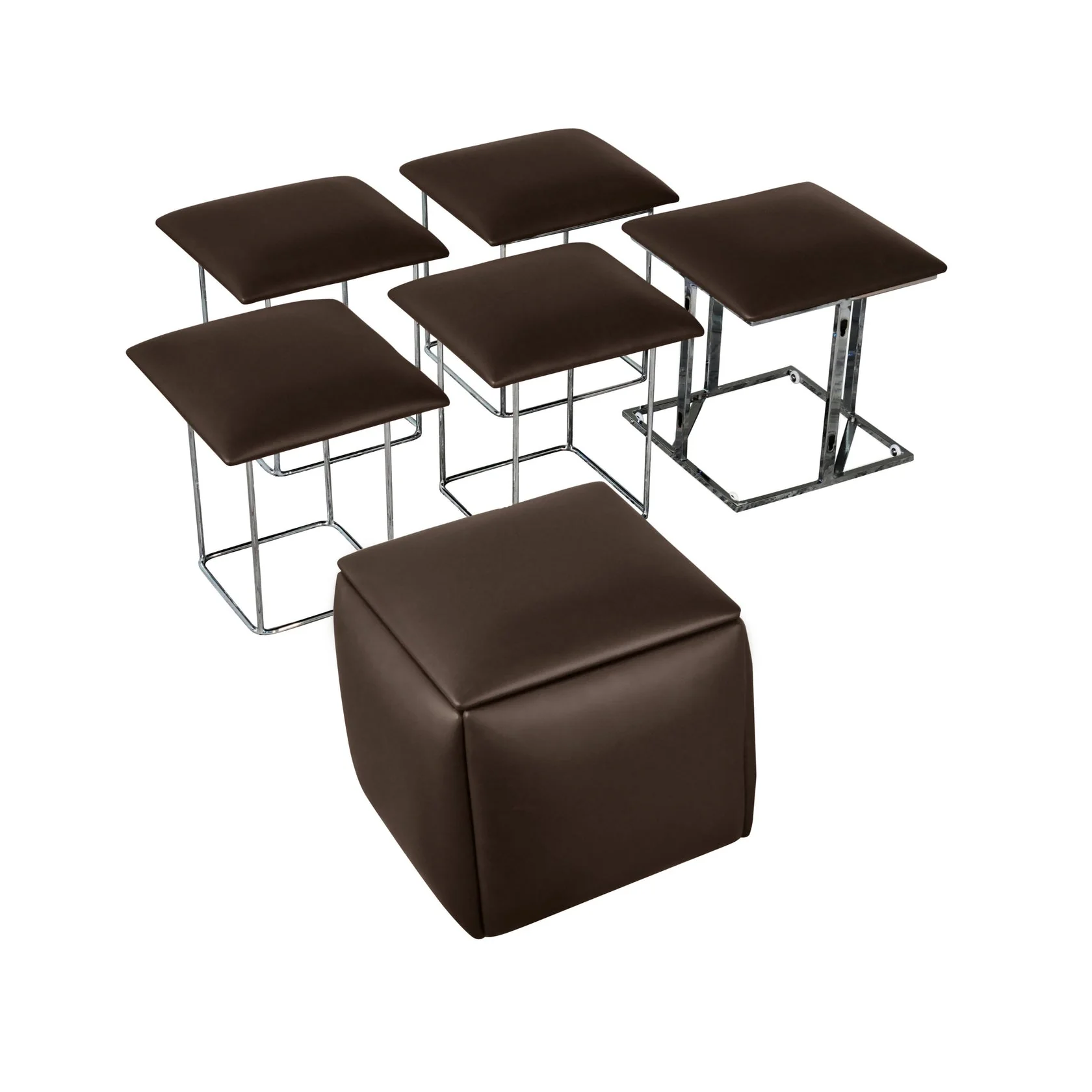 Companion Cube - 5 Hidden Seats Ottoman