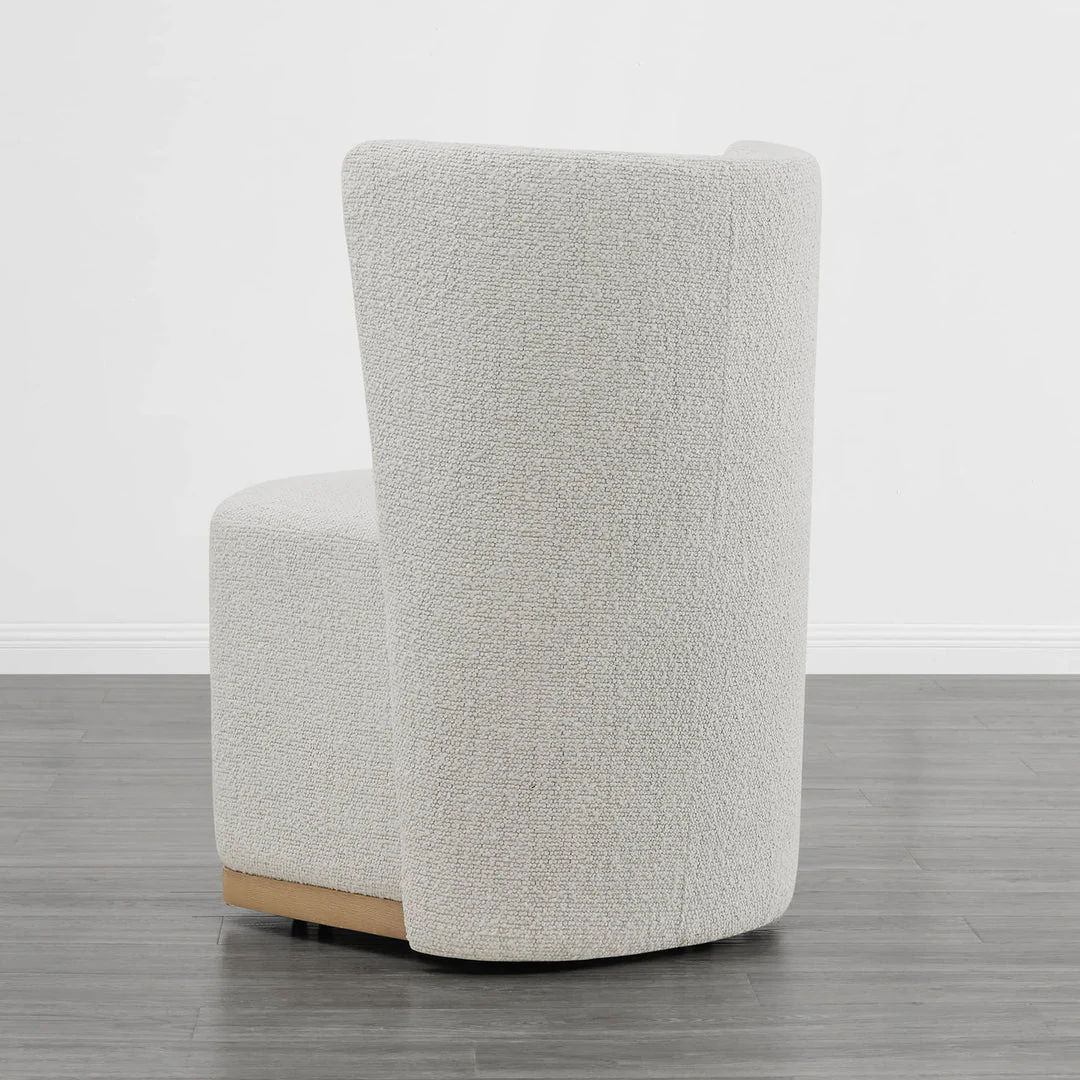 Wingback Rolling Dining Chair With Casters