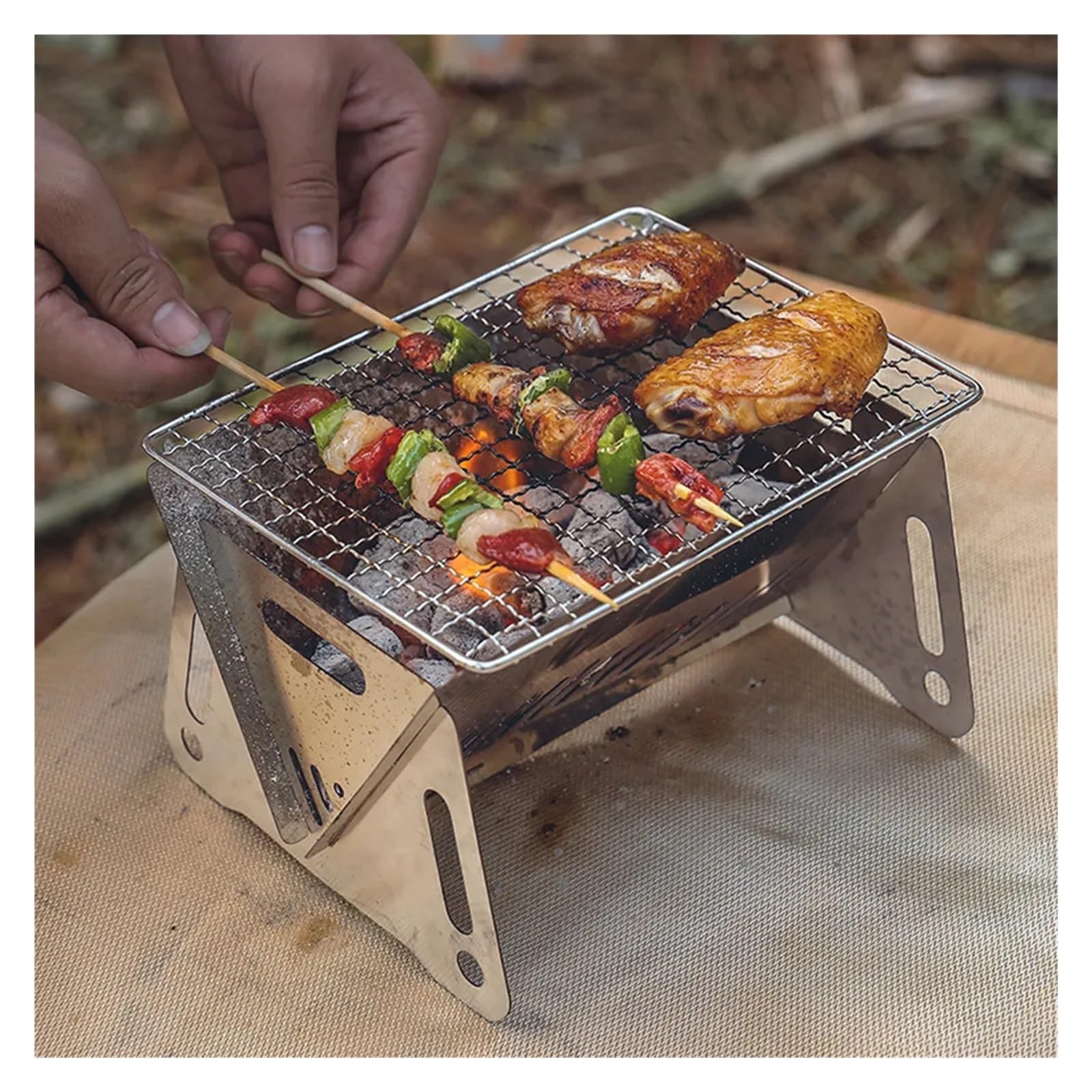 Portable camping grill