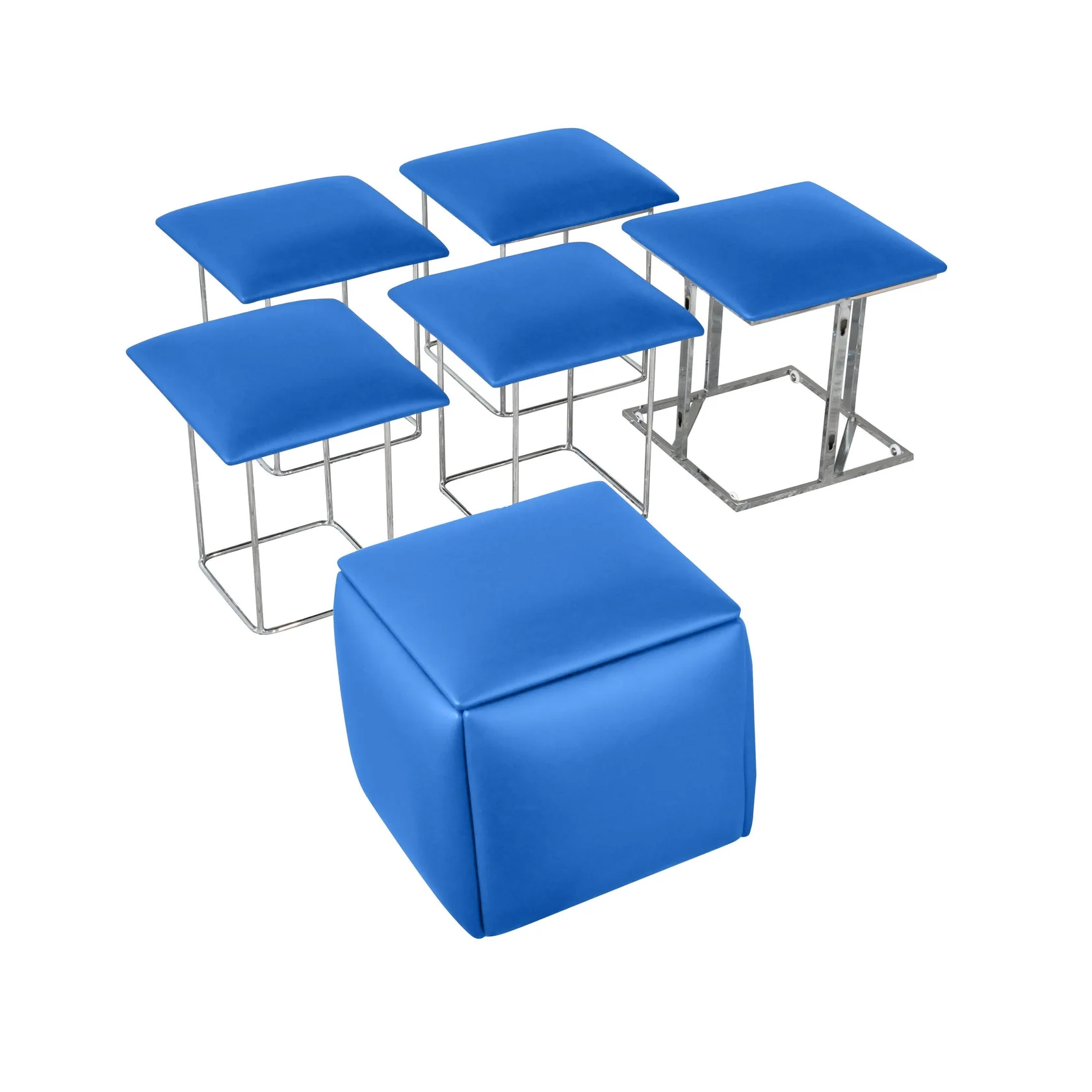 Companion Cube - 5 Hidden Seats Ottoman