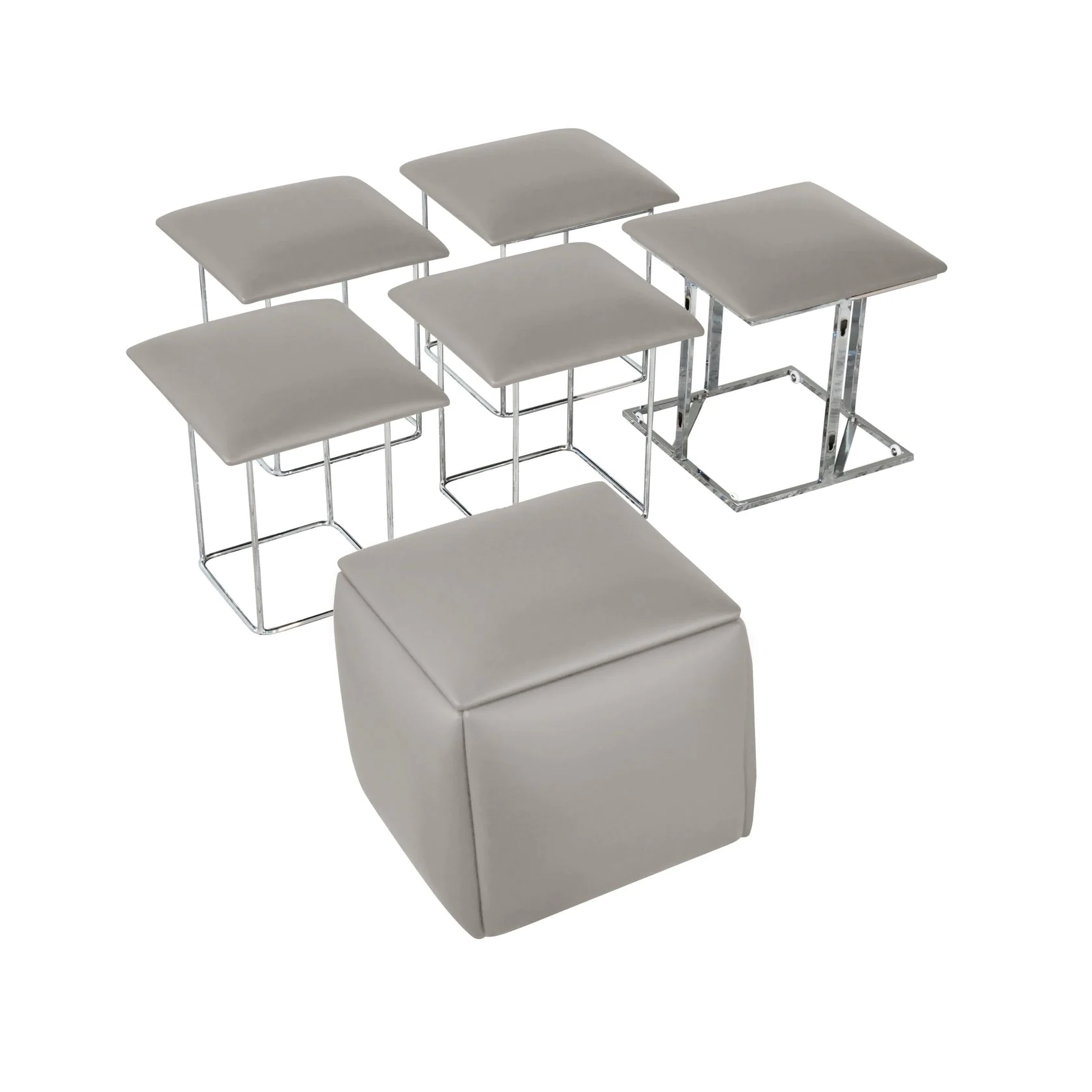 Companion Cube - 5 Hidden Seats Ottoman