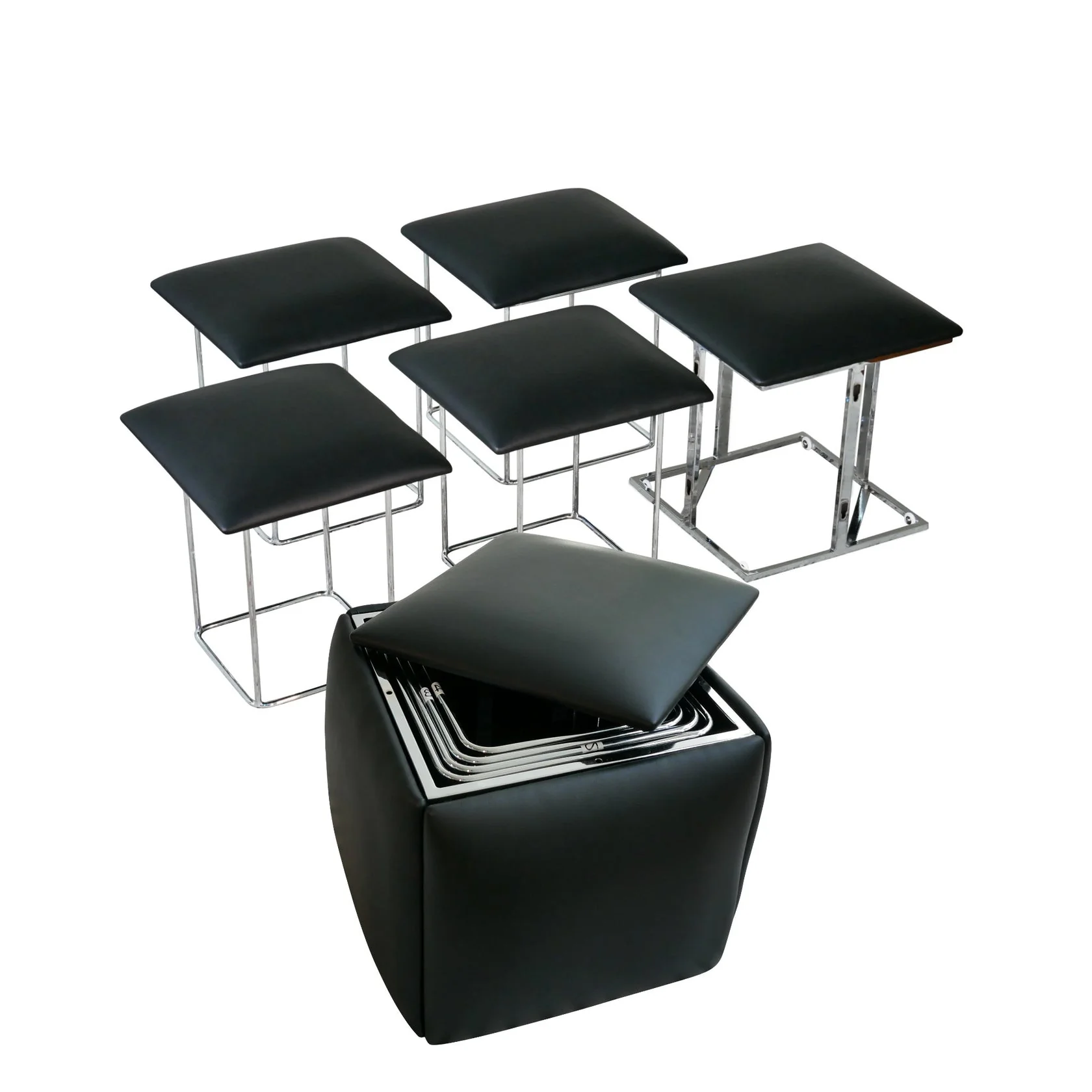 Companion Cube - 5 Hidden Seats Ottoman