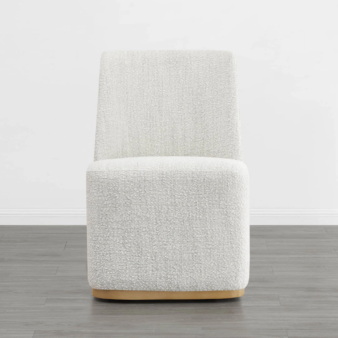 Wingback Rolling Dining Chair With Casters