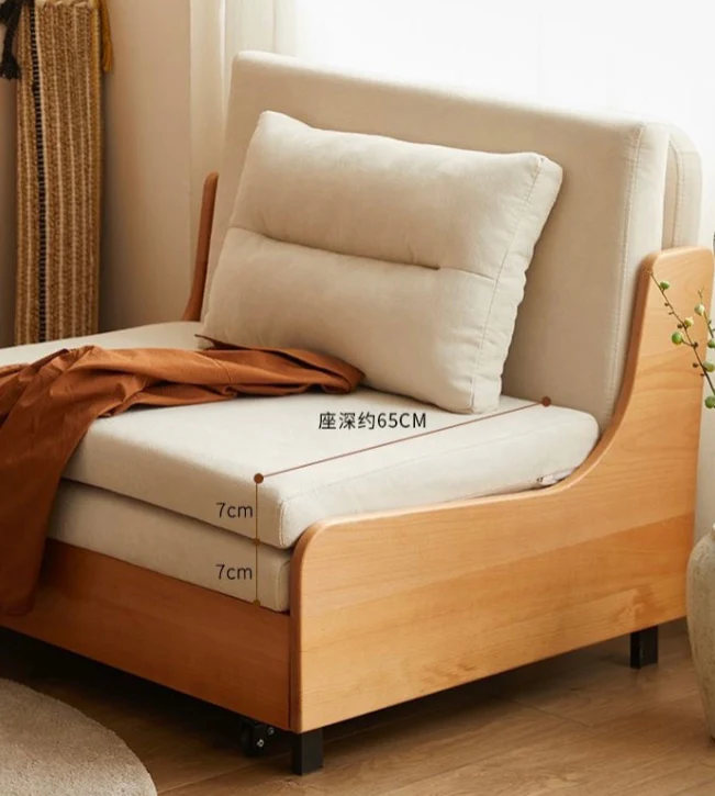 Pull Out Solid Beech Wood Day Sofa Bed