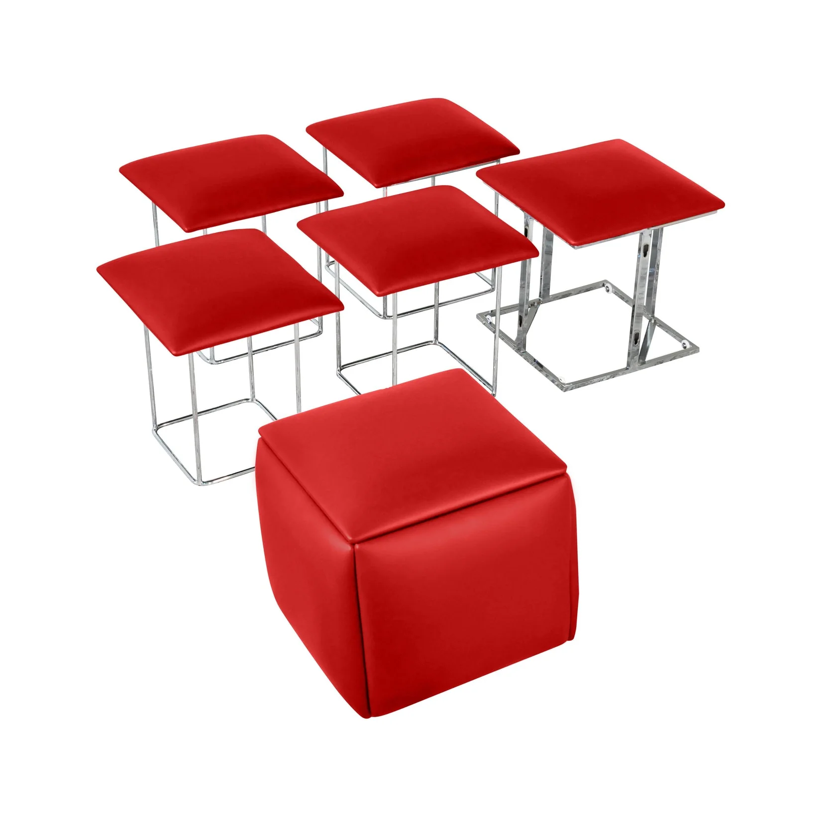 Companion Cube - 5 Hidden Seats Ottoman