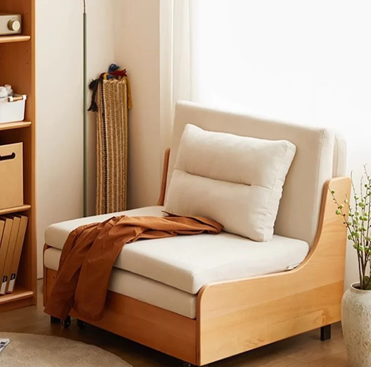 Pull Out Solid Beech Wood Day Sofa Bed