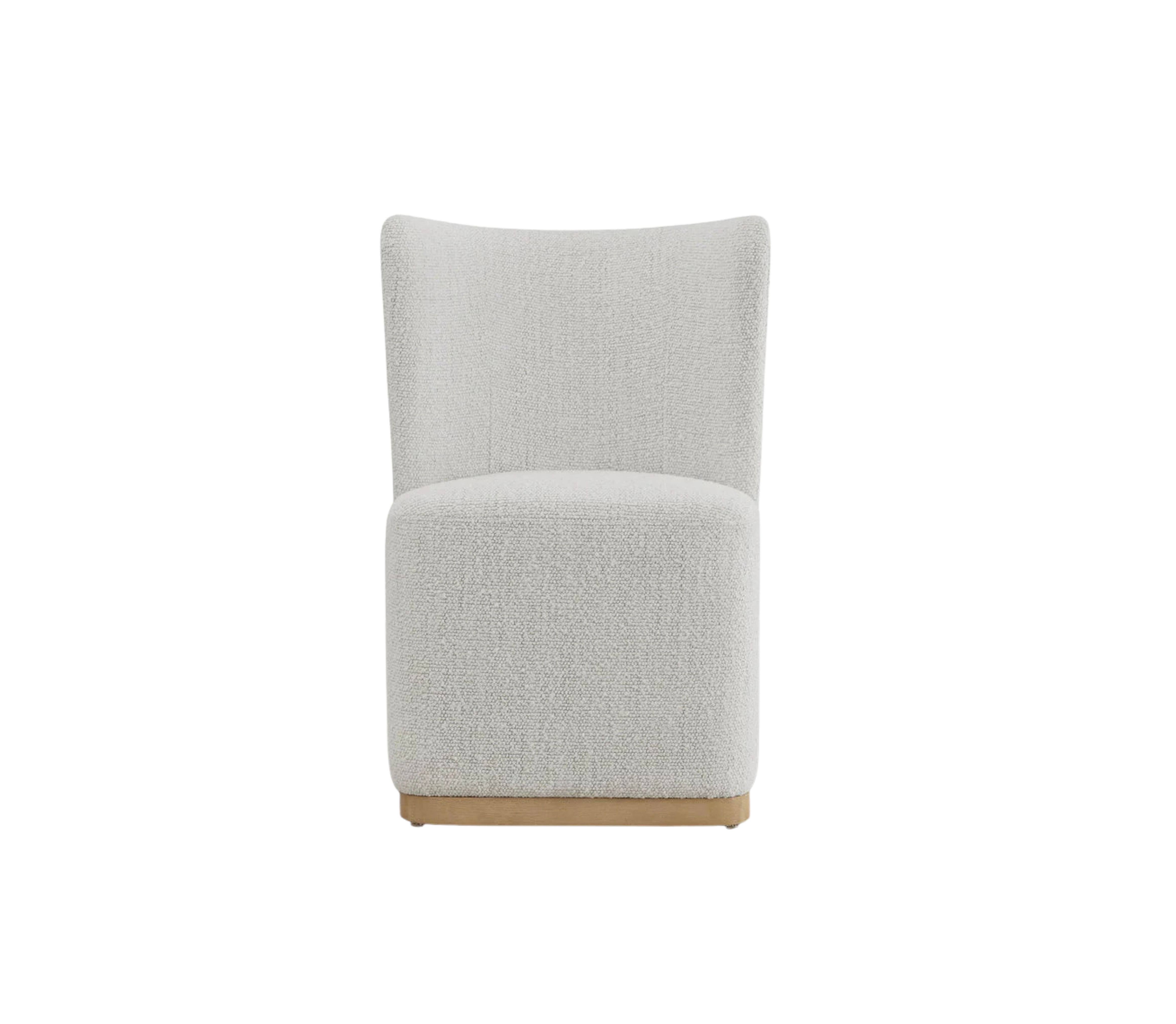 Wingback Rolling Dining Chair With Casters
