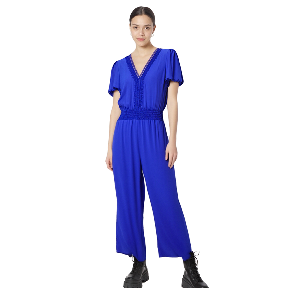 French-style V-neck women's jumpsuit  oem/odm
