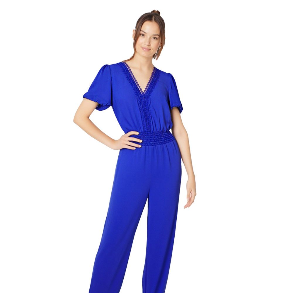 French-style V-neck women's jumpsuit  oem/odm