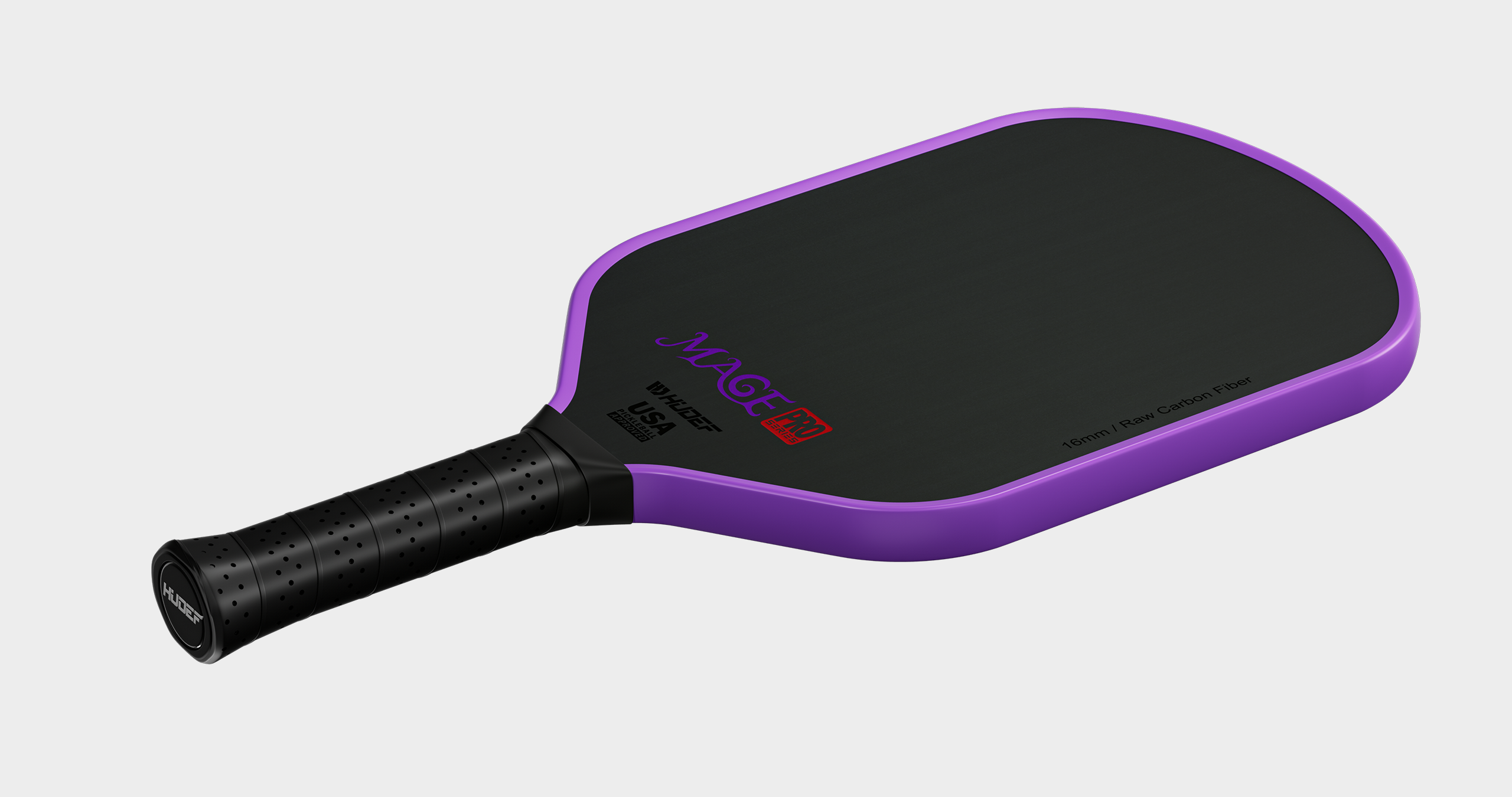 HUDEF Pickleball Paddles, Toray T700 Raw Carbon+Kevlar   with a 16mm Shark Power Polymer Core, USA Pickleball Approved