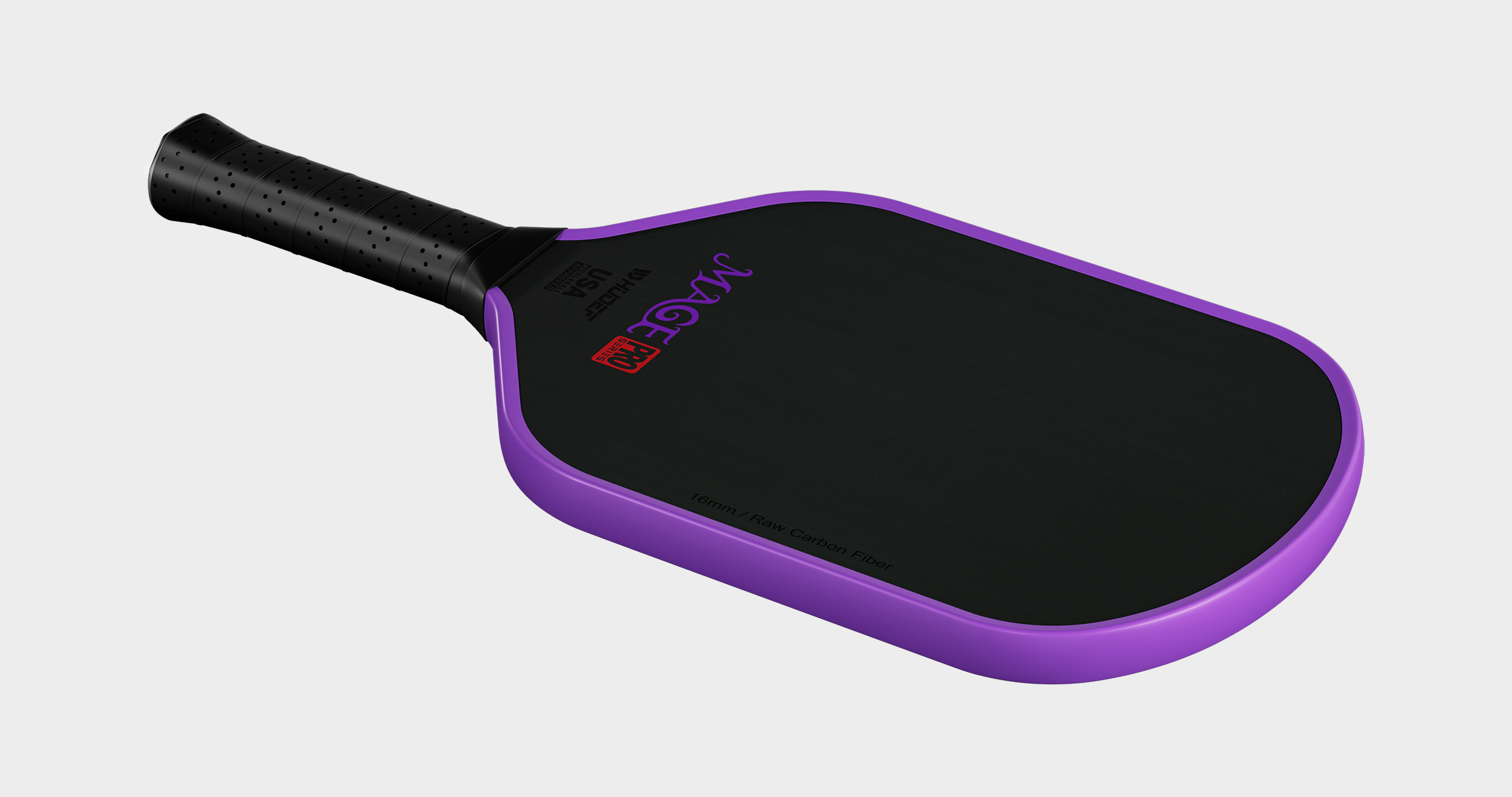 HUDEF Pickleball Paddles, Toray T700 Raw Carbon+Kevlar   with a 16mm Shark Power Polymer Core, USA Pickleball Approved