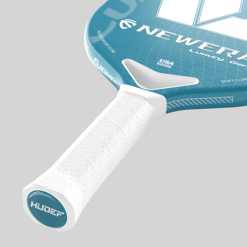 Hudef LUXURY GEN 1 Dual-thermoformed Cyan Elongated Pickleball Paddle (Grit)