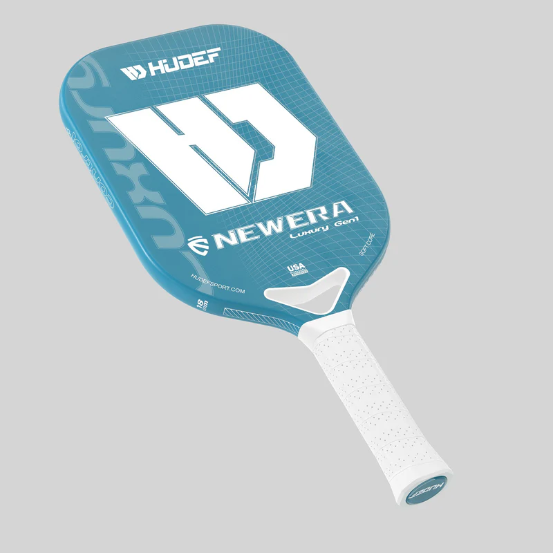 Hudef LUXURY GEN 1 Dual-thermoformed Cyan Elongated Pickleball Paddle (Grit)