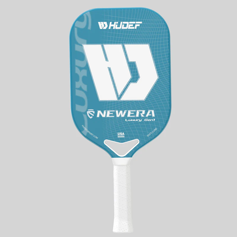 Hudef LUXURY GEN 1 Dual-thermoformed Cyan Elongated Pickleball Paddle (Grit)