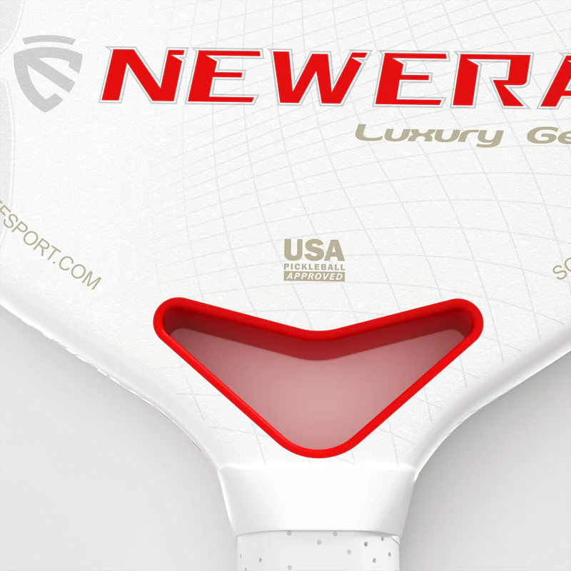 Hudef Luxury™ Gen 1 Dual-thermoformed White Elongated Pickleball Paddle (Grit)