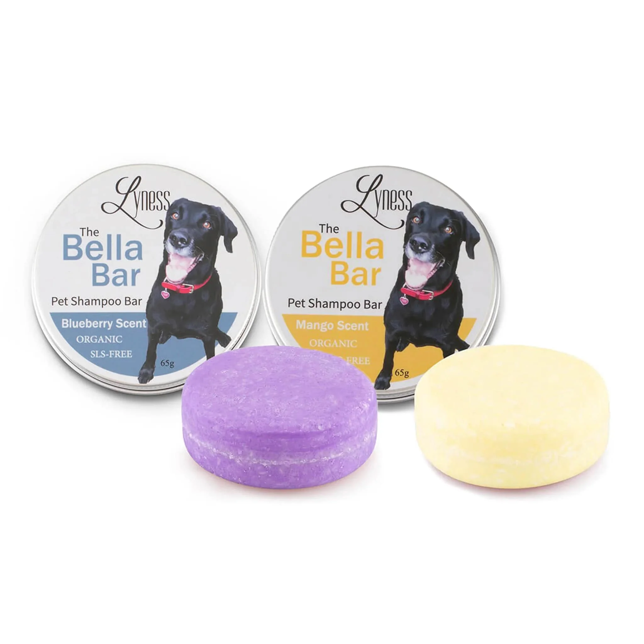 Bella Bar Pet Shampoo Bars - Blueberry & Mango 2 Bar Bundle | All-Natural Ingredients, Luxurious Lather, Eco-Friendly | For Cats & Dogs