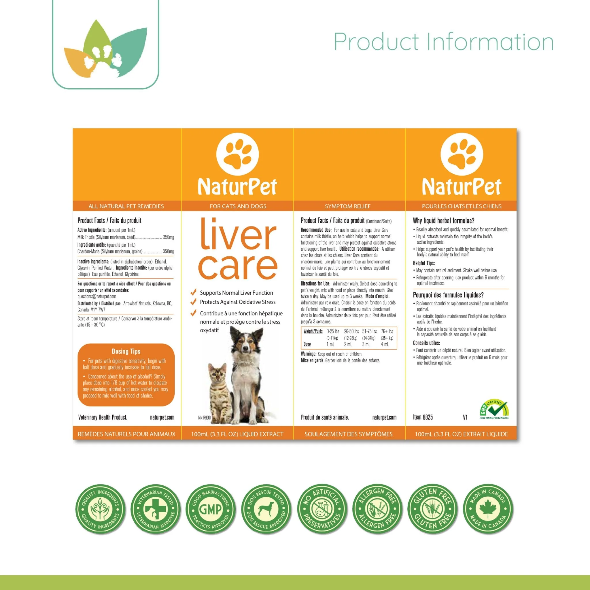 Arrowleaf Pet Liver Care (NaturPet in Canada) - With Milk Thistle