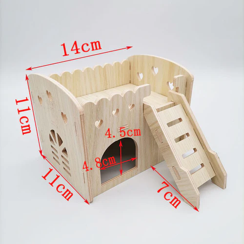 Hamster Swing SeesawSmall Nest Solid Wood Small House Hamster Sleeping