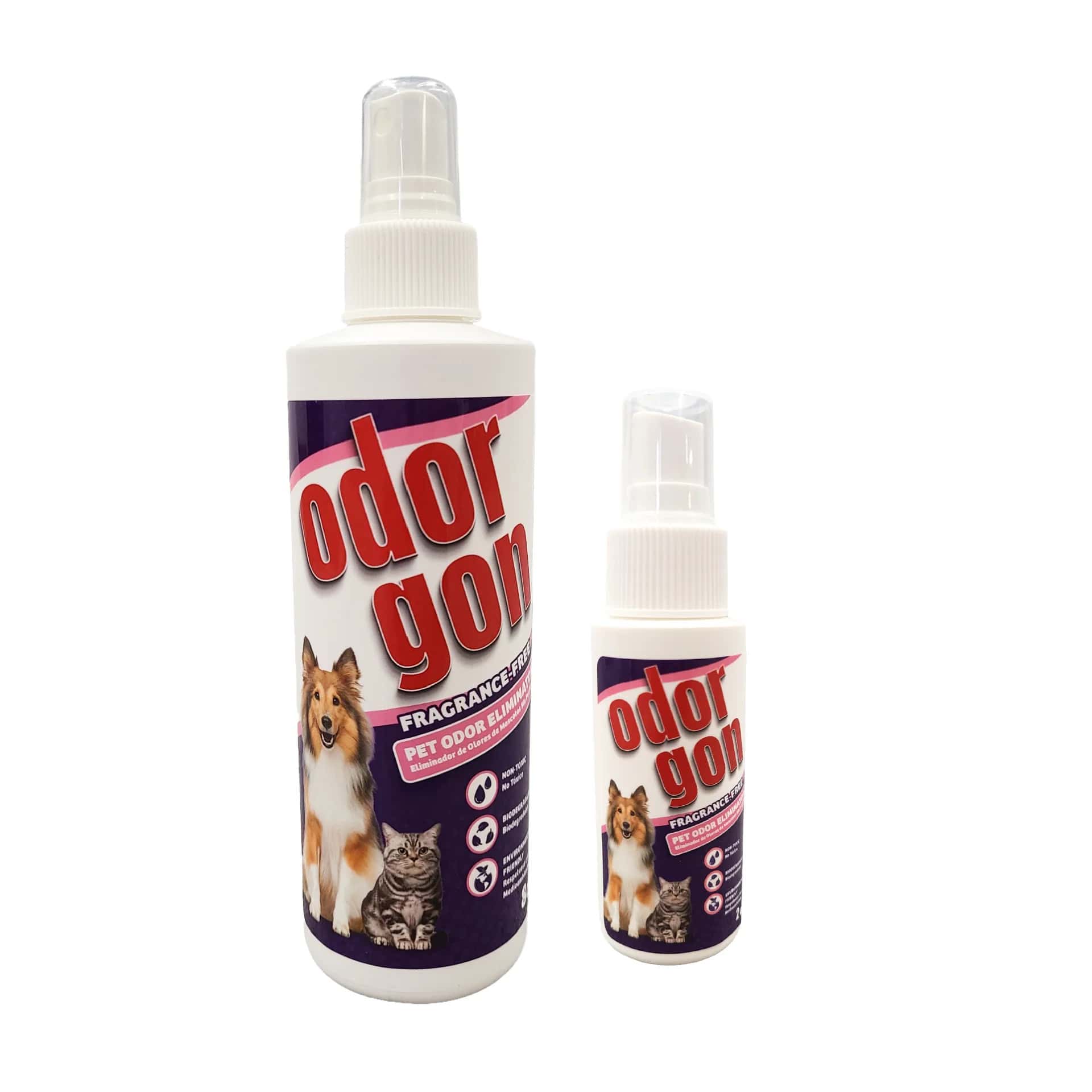 Odorgon | Pet Odor Eliminator | Litter Box Odor | Wet Dog Smell | Cat Urine Spray Odor | Safe On All Surfaces | 2 Sizes