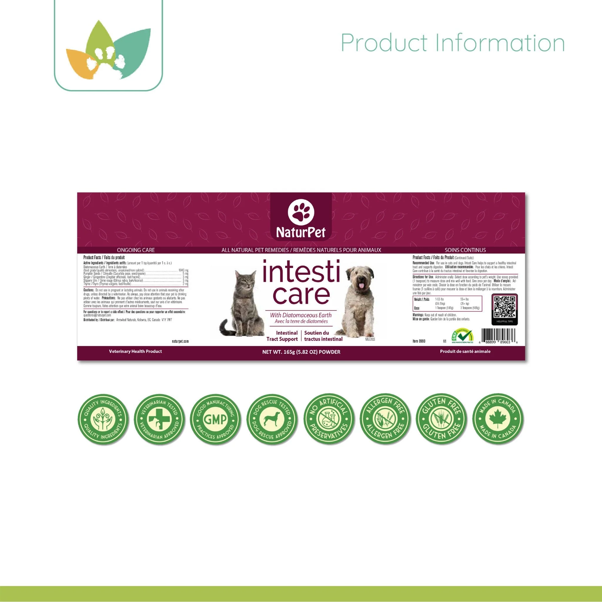 Arrowleaf Pet Intesti Care (NaturPet In Canada) - For Intestinal Health & Support