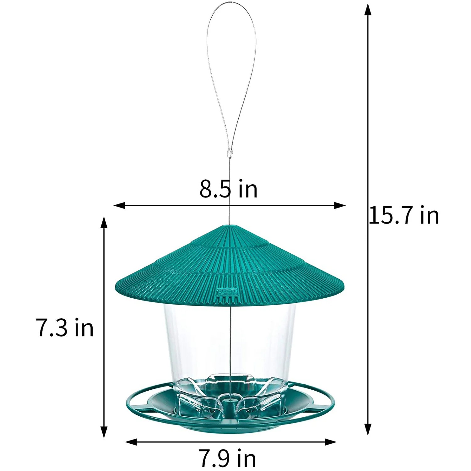 New Waterproof Gazebo Hanging Wild Bird Feeder Outdoor Container