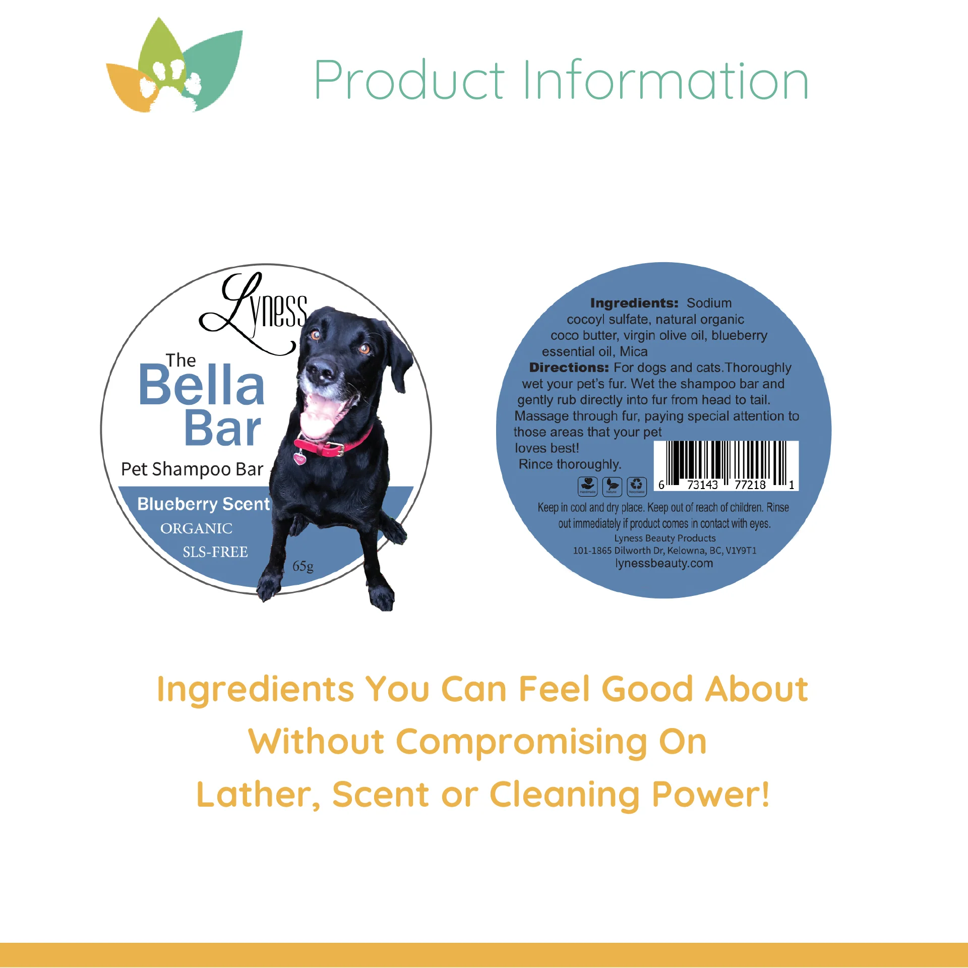 Bella Bar Pet Shampoo Bars - Blueberry & Mango 2 Bar Bundle | All-Natural Ingredients, Luxurious Lather, Eco-Friendly | For Cats & Dogs