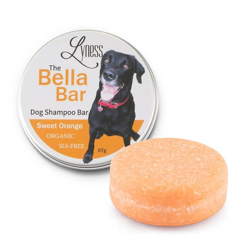 Bella Bar - Sweet Orange Scent | Pet Shampoo Bar | Eco-friendly | SLS Free | Rich Lather | For Dogs Only