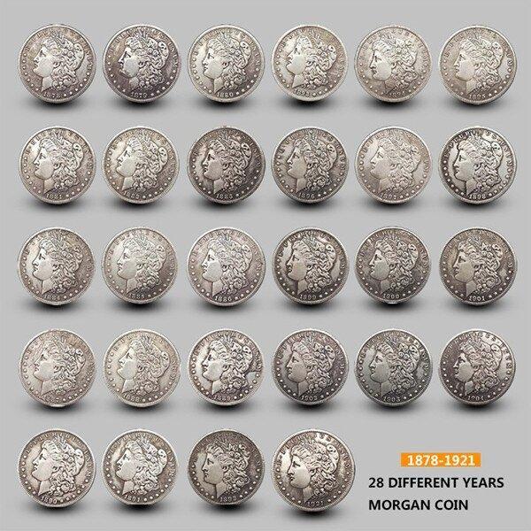 Last 8 sets!!!【Complete Set】1878-1902 Morgan Silver Dollar 25PC