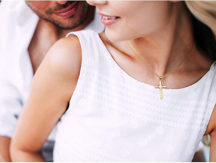 Cross necklace for ladies and gentlemen. Birthday stone necklace. Suitable as a holiday gift.