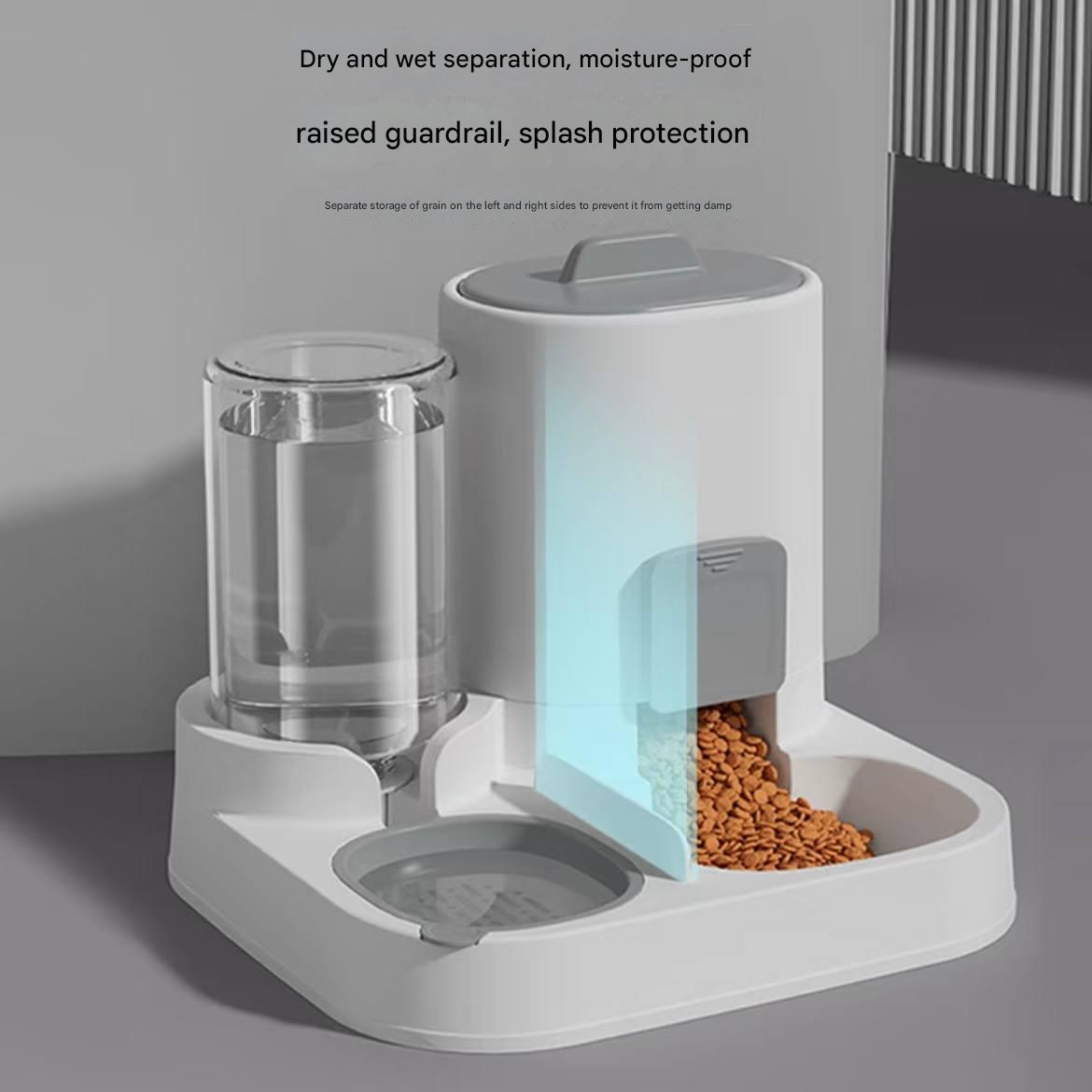 Pet · Automatic Feeder and Water Dispenser Integrated Cat Bowl for Cats and Dog Bowl for Dogs Cat Food Basin for Cats and Dog Water Basin to Prevent Spills for Pets Double Bowl for Pets