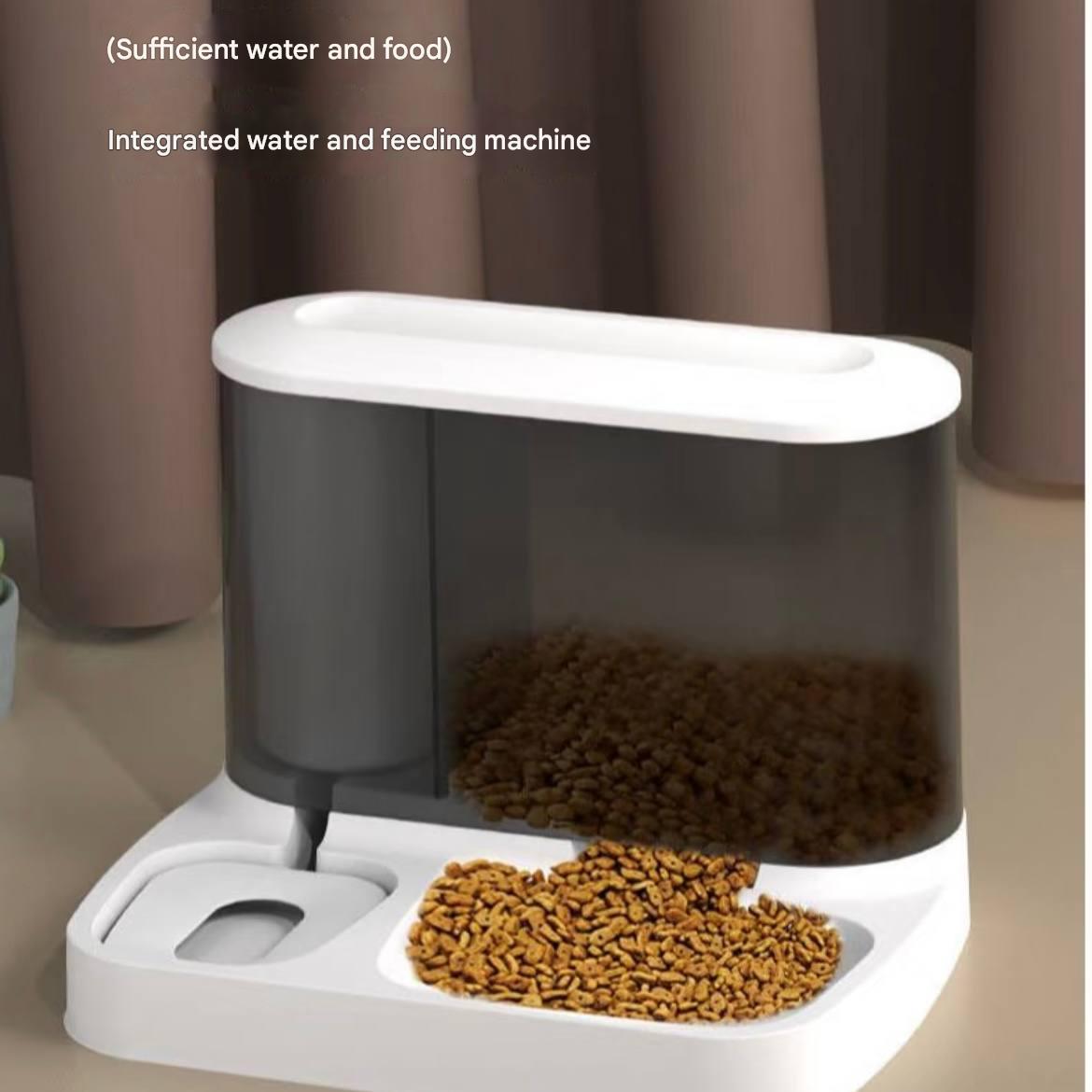New model automatic cat and dog feeder and water dispenser with visible dual bowls - automatic feeding device for dogs and cats