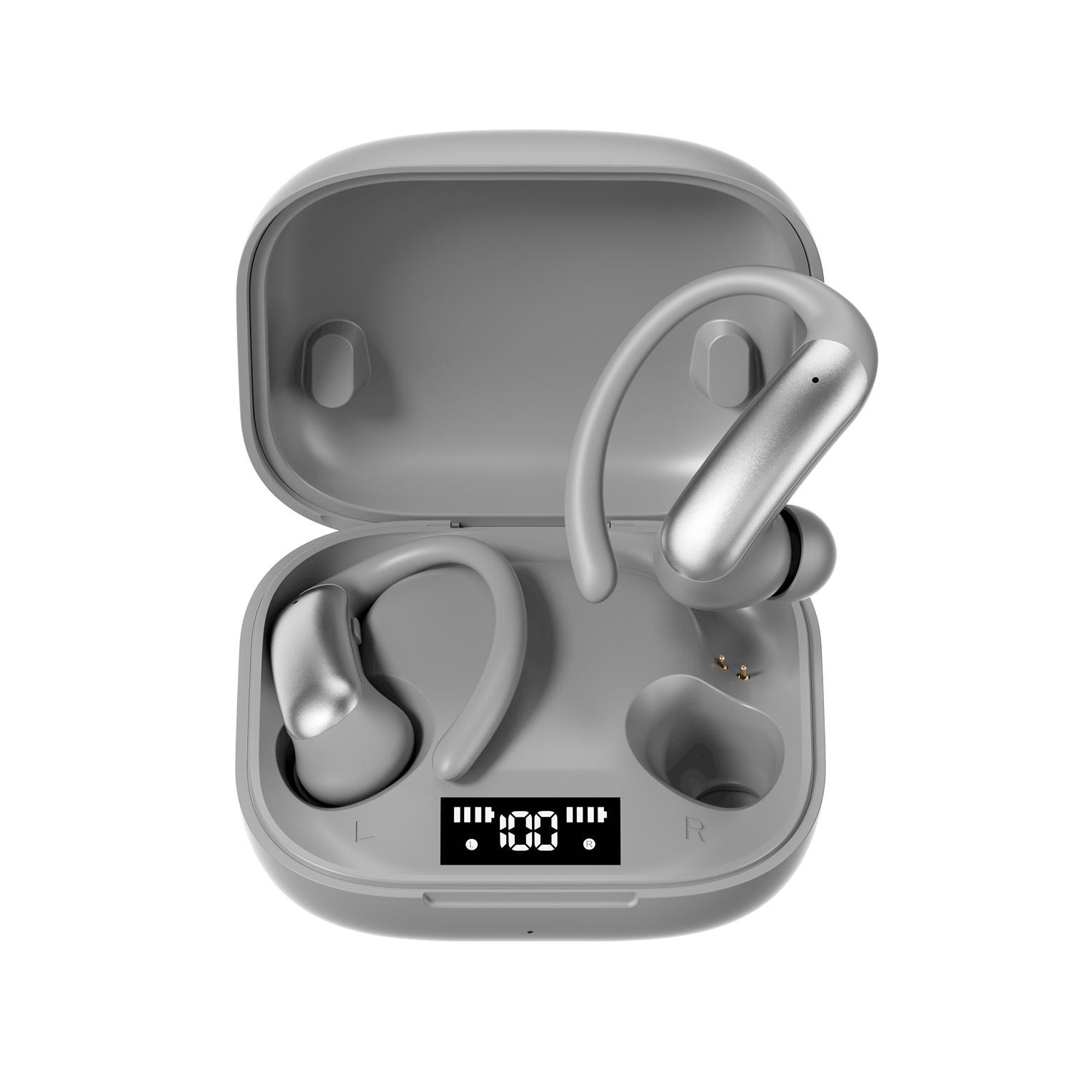 AI language translation headphones, with a digital display screen, 360° panoramic sound effect, support for Bluetooth 6.0, wireless noise reduction, volume control, quick charging, compatible with mobile phones and game consoles