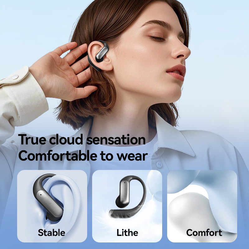 M118 ear hook wireless headphones, touchable headphone LED display, sports headphones, suitable for gaming, meetings, study, running. High appearance quality headphones are great gift options.