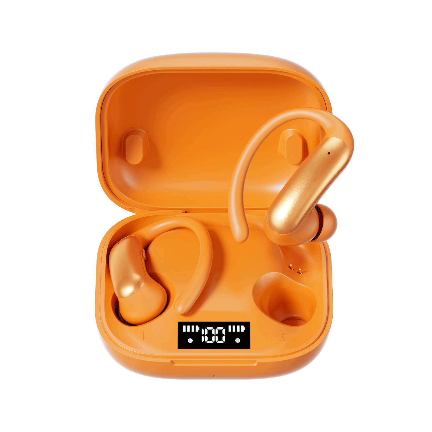 AI language translation headphones, with a digital display screen, 360° panoramic sound effect, support for Bluetooth 6.0, wireless noise reduction, volume control, quick charging, compatible with mobile phones and game consoles