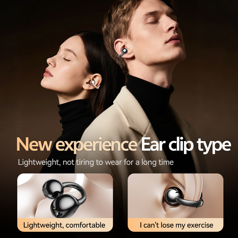 AI translation headphones - wireless headphones, open design, lightweight microphone, translation earplugs, high-definition audio, suitable for frequent travelers and remote workers