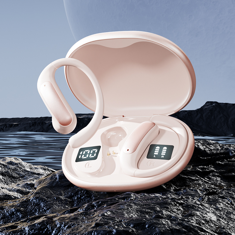 New model of sports wireless headphones, wireless headphones with ear straps, pure bass, over-ear headphones with dual LED displays, noise-canceling headphones with built-in capacitive microphones