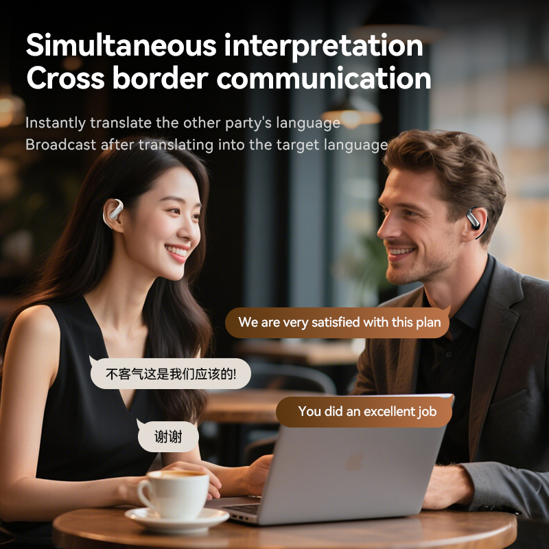 New model of running sports wireless headphones, with ear hooks, pure bass wireless earphones, LED display, noise-canceling earplugs with built-in microphones.