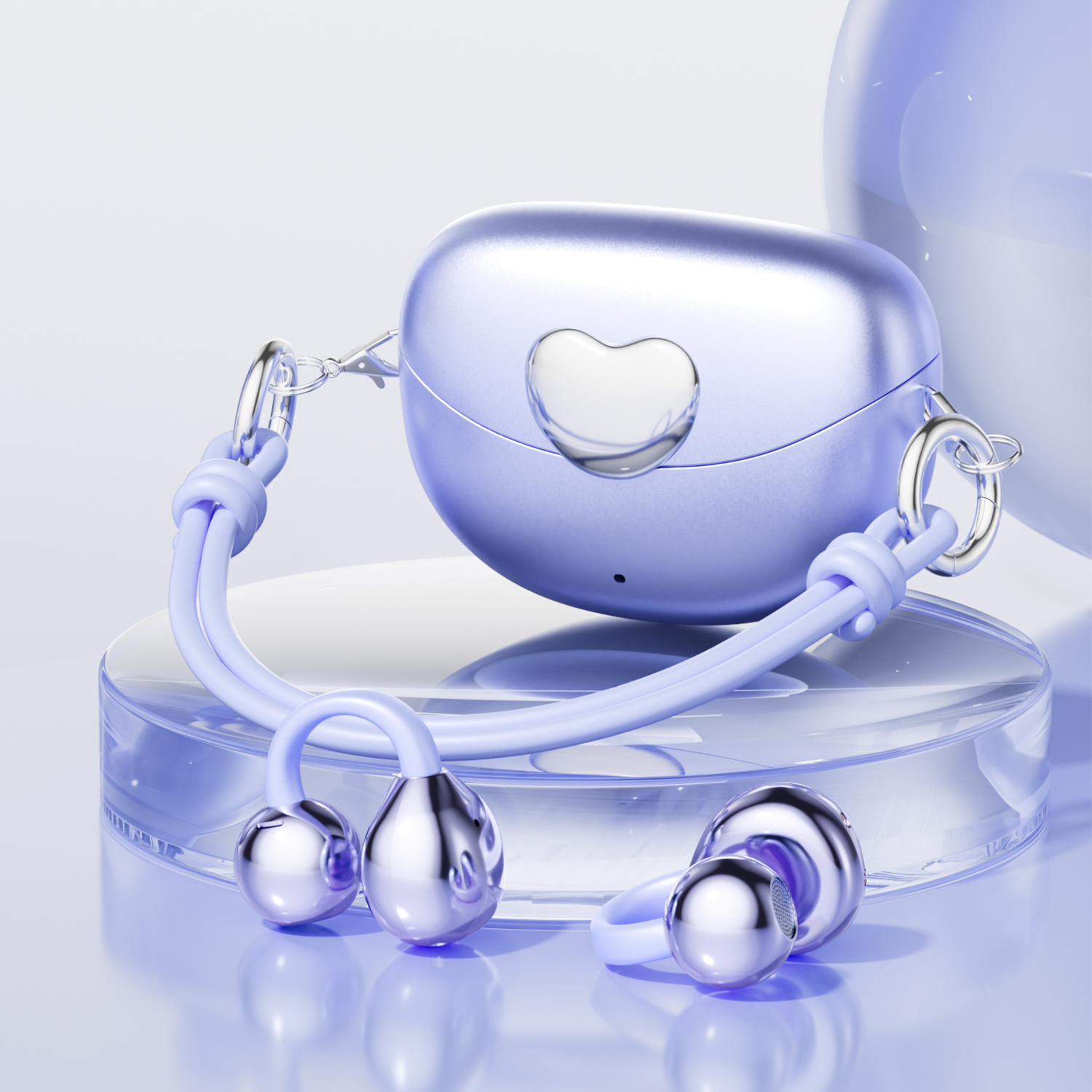 Open translation earpiece - AI call noise reduction - Built-in capacitive microphone - Recommended as a Christmas gift/valentine's gift - Fashionable appearance - Compatible with multiple devices (mobile phones/tablets/laptops) - With charging case