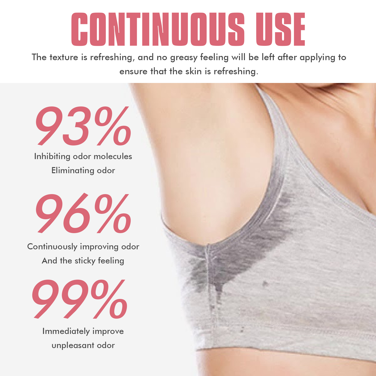 Rose Body Deodorant Stick - Rose fragrance naturally refreshing, effectively reduces underarm odor and provides long-lasting fragrance.