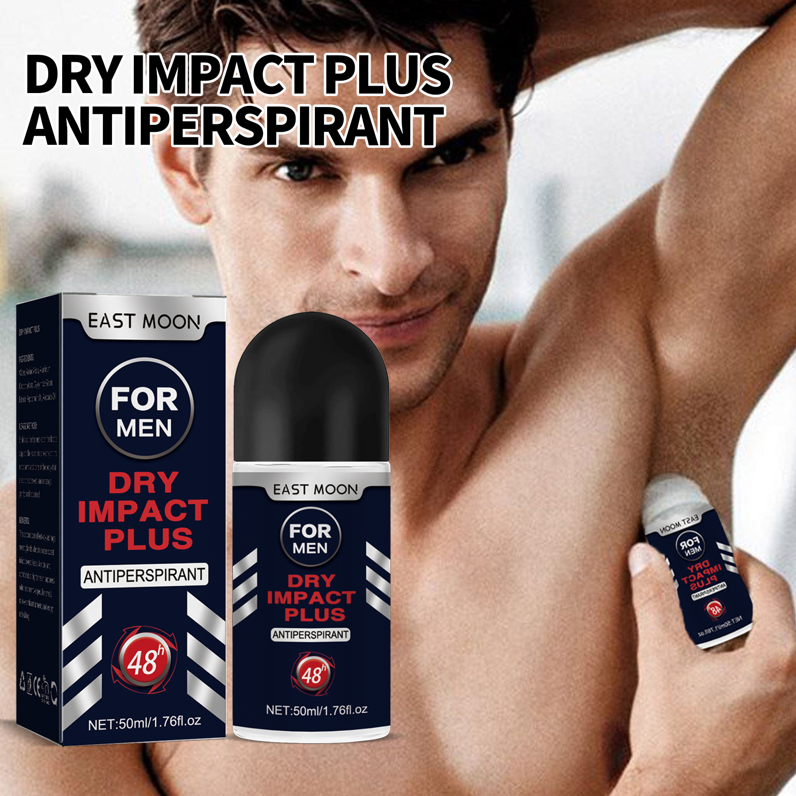 Men's Antiperspirant Deodorant Beads - Eliminate Body Odor, Freckles, Sweat Odor, Refreshing and Long-lasting Scent, Rolling Beads