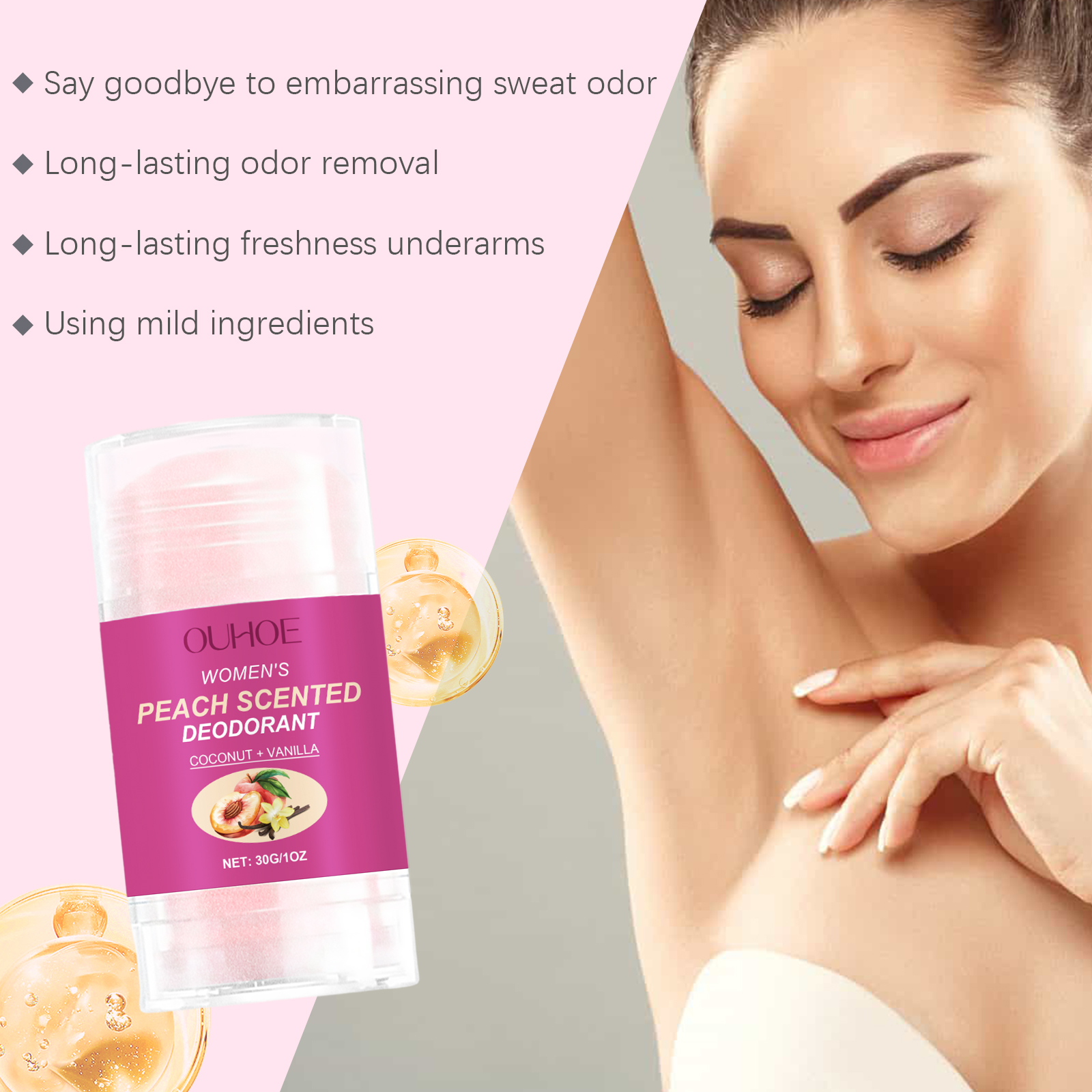 Women's Gentle Underarm Care Cream - Portable and Easy to Use, Moisturizing and Refreshing, Comfortable and Gentle for the Underarms, Fragrant Cream