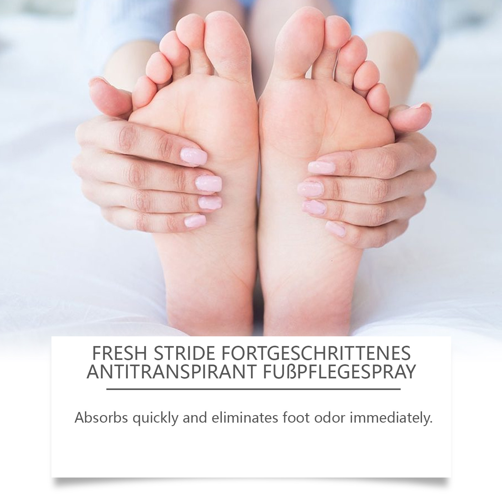 Foot deodorant spray - Quickly stops sweating, eliminates foot odor, improves foot sweat and provides long-lasting freshness. Care spray.