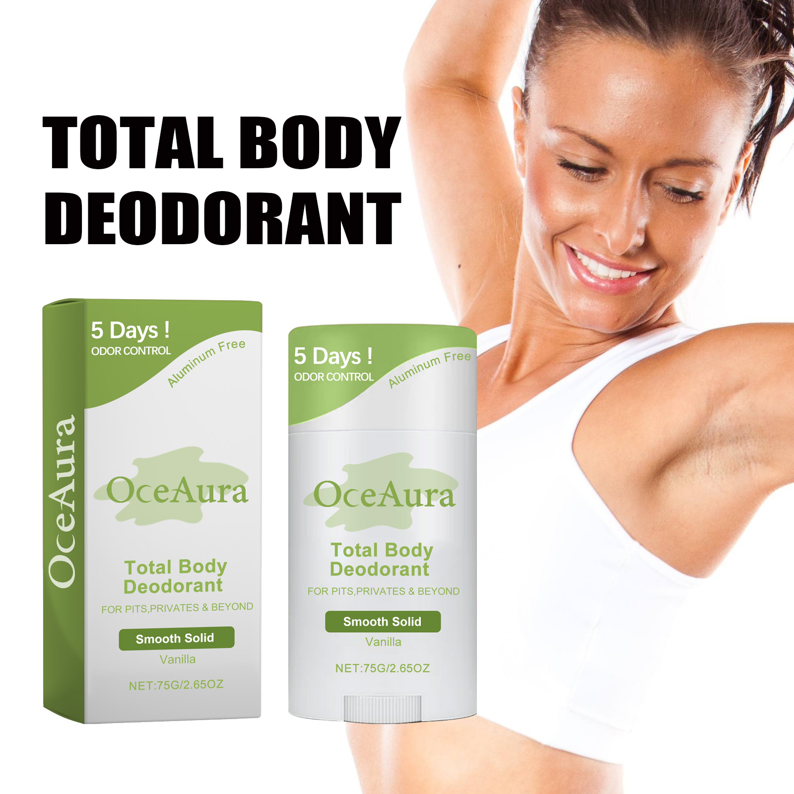 Girls' Vanilla Body Deodorant Stick - Eliminates Underarm Body Odor, Reduces Sweating, Provides Freshness, and Lasts for Long Hours of Deodorization