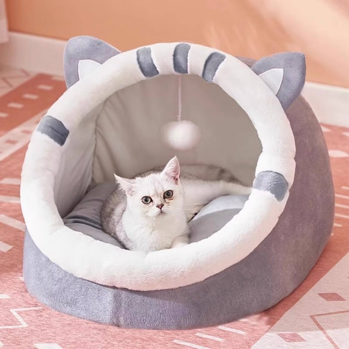 Cat bed suitable for all seasons. Winter insulation for dogs. Closed cat house. Sleeping pad for small dogs. Pet bed for pets. Cat supplies.