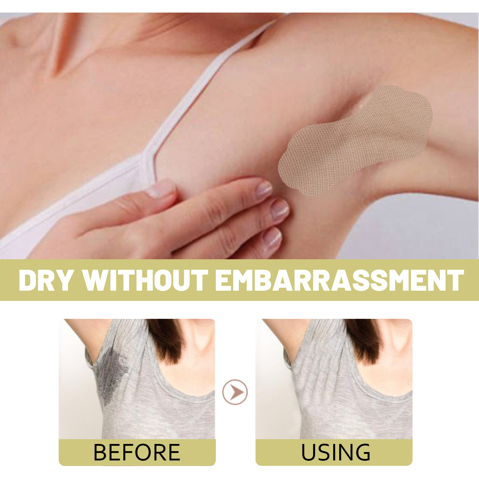 Underarm moisture-absorbing patch - Invisible and long-lasting anti-sweat product for absorbing sweat in summer, preventing excessive sweating.