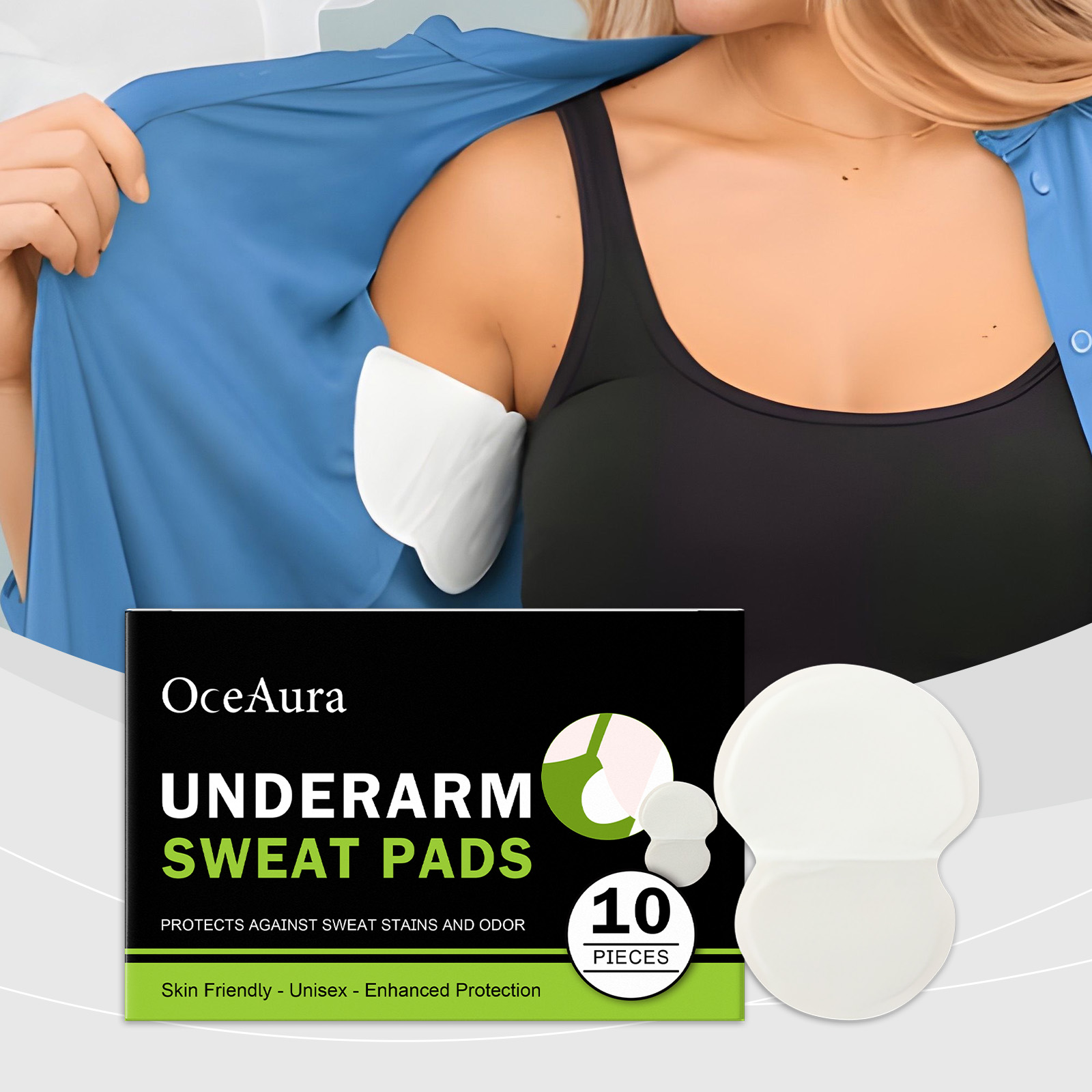 Underarm moisture-absorbing patch - Breathable, skin-friendly, deodorizing, refreshing, nourishing for the skin. Convenient for daily use and portable for easy care.